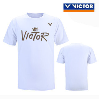 Victor 2023 ใหม่ เสื้อยืด แบดมินตัน ปิงปอง แขนสั้น ระบายอากาศ แห้งเร็ว แข่งขัน กีฬา เสื้อทัวร์นาเมนต์ สําหรับผู้ชาย และผู้หญิง