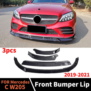 ชุดสปอยเลอร์กระจายคาง กันชนหน้า คุณภาพสูง สําหรับ Mercedes Benz C W205 2019 2020 2021