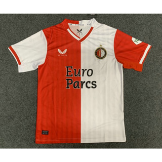 เสื้อกีฬาแขนสั้น ลายทีมชาติฟุตบอล Feyenoord Rotterdam 23 24 ชุดเหย้า คุณภาพสูง สําหรับผู้ชาย