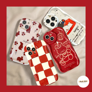 เคสโทรศัพท์มือถือ ขอบโค้ง ลายหมากรุก กระต่าย 3D แวววาว สําหรับ Samsung A14 A12 A30sA13 A32 A24 A03s A23 A31 A04s A52 A51 A04 A50s A03 A21s A20s A02s A20 A50 A11 A30