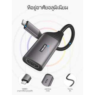 Lemorele L11 USB C Hub อะแดปเตอร์ HDMI 4K เหมาะสำหรับ iPad MacBook Pro โทรศัพท์มือถือแล็ปท็อป