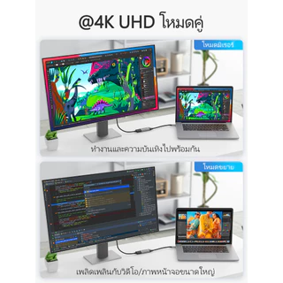 Lemorele L11 USB C Hub อะแดปเตอร์ HDMI 4K เหมาะสำหรับ iPad MacBook Pro โทรศัพท์มือถือแล็ปท็อป