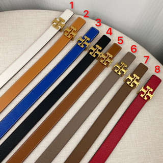 TORY BURCH เข็มขัดหนังวัว สองด้าน สีทอง 8 สี สําหรับผู้หญิง