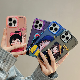 ใหม่ เคสโทรศัพท์มือถือ กันกระแทก ลายเด็กผู้หญิง LUCK น่ารัก สําหรับ iphone 14promax 14 pro 13pro 13promax 12promax 11