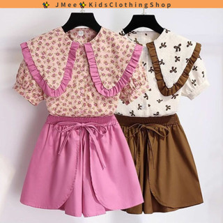 [สปอต] 3-14 ปี สาว ๆ ตั้งค่าเสื้อผ้าเด็กชุดเด็กสำหรับเด็กสำหรับเด็กแขนสั้นชุดเด็กแฟชั่นเกาหลีแฟชั่น