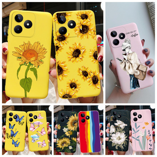 เคสโทรศัพท์มือถือ ซิลิโคนนุ่ม TPU ลายดอกทานตะวัน สีแคนดี้ สําหรับ Realme C53 Narzo N53 4G 2023 RMX3760 RMX3761