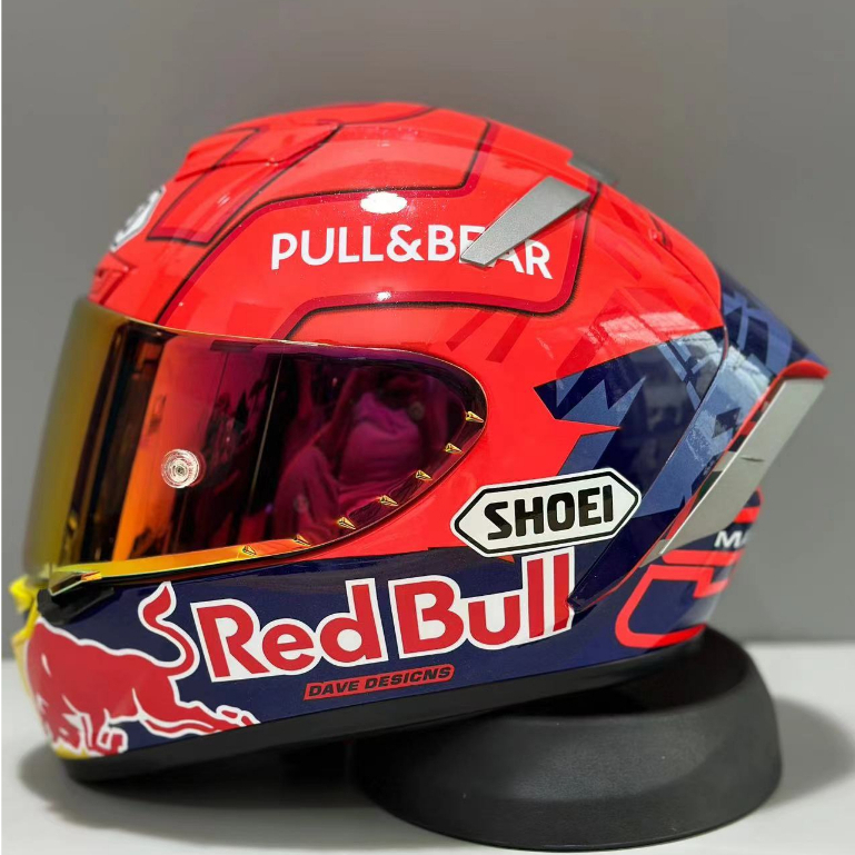 ใหม่ หมวกกันน็อคเต็มใบ SHOEI X14 marquez TC6 Red Bull Eighth Generation Ant สําหรับขี่รถจักรยานยนต์