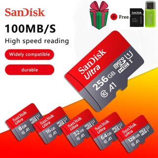 SANDISK การ์ดหน่วยความจํา SD 128GB 32GB 64GB 256GB 100MB/s Ultra A1