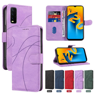 เคสโทรศัพท์หนัง ฝาพับ พร้อมช่องใส่บัตร หรูหรา สําหรับ Vivo Y20 2021 Y20A Y20S Y20i Y20g Y20sg Y11S Y12S Y12A Y17 Y15 Y12 Y11