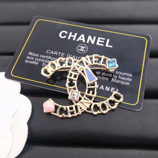 Chanel เข็มกลัด ฉลุลาย หรูหรา คุณภาพสูง สีสันสดใส สําหรับผู้หญิง103175