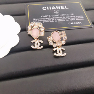 ต่างหู Chanel สีทอง หรูหรา สไตล์คลาสสิก สําหรับผู้หญิง103182