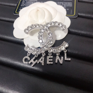 Chanel เข็มกลัดเพชร สีเงิน หรูหรา สําหรับผู้หญิง103078