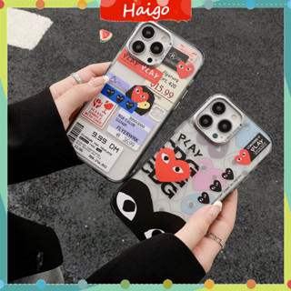 เคสโทรศัพท์มือถือ พลาสติกแข็ง CDG ลายโลโก้ แฟชั่น สําหรับ iPhone14 13 12 Mini 11 PRO MAX 6 6s 7 8plus SE2 X XS XR XSMAX #HG6048