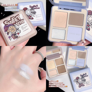 Sweet MINT ใหม่ พาเลตต์คอนทัวร์ไฮไลท์ บรอนเซอร์ 3D เนื้อแมตต์ 4 สี