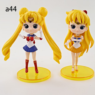 โมเดลฟิกเกอร์ PVC อนิเมะเซเลอร์มูน Tsukino Usagi Tsukino ขนาด 11 ซม. สําหรับสะสม ตกแต่งเค้ก 2 ชิ้น ต่อชุด