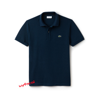 Lacoste เสื้อโปโลสําหรับผู้ชายผ้าฝ้ายสํานักงานแขนสั้น XXXL