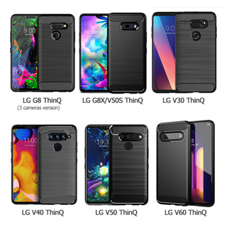 เคสโทรศัพท์ซิลิโคน TPU แบบนิ่ม ผิวด้าน กันกระแทก สําหรับ LG V40 V50S G8X G8 V50 V60 ThinQ V30 Plus V30S V35 Velvet 5G Q60 X6 2019 G6 Q6 G7 Plus