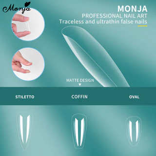 Monja กาวต่อเล็บปลอม อะคริลิค ยูวีเจล ทรงสี่เหลี่ยม 120 240 ชิ้น DIY