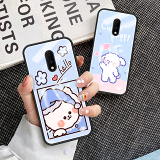 สําหรับ OnePlus 7 เคสโทรศัพท์ OnePlus 6T  เคส กระจกนิรภัย เคสนิ่ม TPU ขอบป้องกัน แข็ง กันกระแทก แฟชั่น เคสด้านหลัง