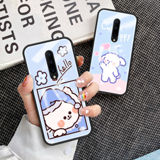 สําหรับ OnePlus 7 Pro เคสโทรศัพท์ OnePlus 7 Pro เคส กระจกนิรภัย เคสนิ่ม TPU ขอบป้องกัน แข็ง กันกระแทก แฟชั่น เคสด้านหลัง