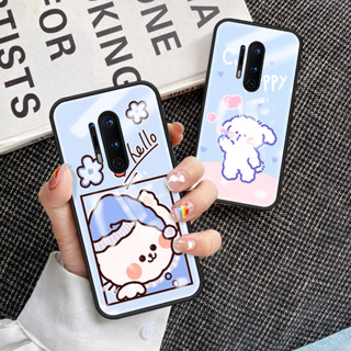 สําหรับ OnePlus 8 Pro เคสโทรศัพท์ OnePlus 8 Pro เคส กระจกนิรภัย เคสนิ่ม TPU ขอบป้องกัน แข็ง กันกระแทก แฟชั่น เคสด้านหลัง