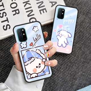 เคสโทรศัพท์มือถือกระจกนิรภัย TPU แบบนิ่ม ขอบแข็ง กันกระแทก สําหรับ OnePlus 8T OnePlus 8T เคส