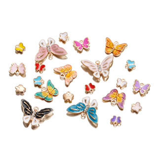 St.kunkka จี้รูปผีเสื้อน่ารัก 4 ขนาด สําหรับทําเครื่องประดับ…