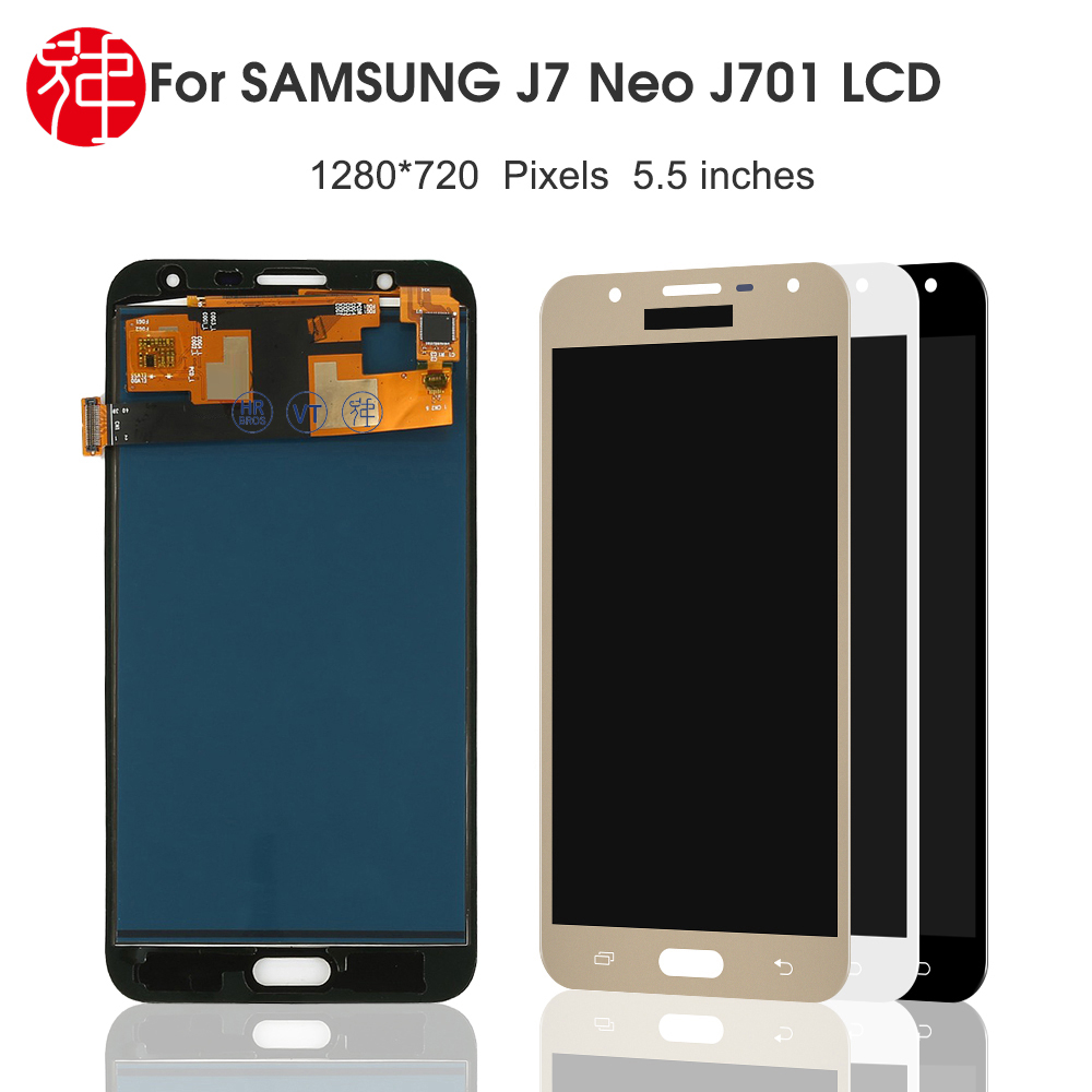 จอแสดงผลหน้าจอสัมผัสด้านหน้า 5.5 TFT สําหรับ SAMSUNG Galaxy J7 Neo J701 J701F J701M จอแสดงผล LCD หน้