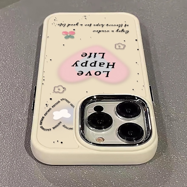 เคสโทรศัพท์มือถือ ซิลิโคนนิ่ม กันกระแทก ลายหัวใจ ปุ่มโลหะ สําหรับ IPhone 15 14 13 12 11 Pro Max XS X XR 8 + 7 Plus