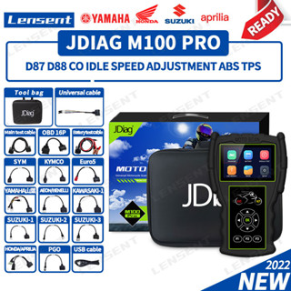 Lensent JDiag M100 Pro เครื่องสแกนเนอร์วินิจฉัย EFI D87 D88 CO ABS ปรับความเร็วได้ สําหรับรถจักรยานยนต์