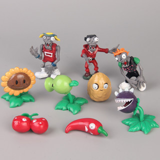 พืชเกม 7 ซม. 9 ชิ้น / ชุด Zombies PVZ โมเดลฟิกเกอร์ PVC รูปดอกทานตะวัน Chomper Cherry Bomb Jalapeno Q Version ขนาดเล็ก ของเล่นสําหรับเด็ก