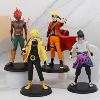 โมเดลฟิกเกอร์ PVC อนิเมะนารูโตะ Uchiha Sasuke Uzumaki Naruto Rikudousennin Modo Might Guy Eight Inner Gates ขนาด 18 ซม. ของเล่นสําหรับเด็ก 2 ชิ้น ต่อชุด