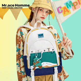 Mr. ace Homme Backpack กระเป๋าเป้สะพายหลัง กระเป๋านักเรียน กระเป๋าคอมพิวเตอร์ ความจุขนาดใหญ่ สําหรับผู้หญิง Bag