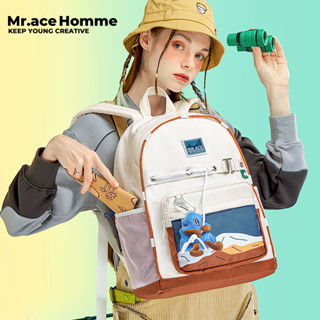 Mr. ace Homme Backpack กระเป๋าเป้สะพายหลัง กระเป๋านักเรียน จุของได้เยอะ สไตล์เกาหลี และญี่ปุ่น สําหรับผู้หญิง Schoolbag