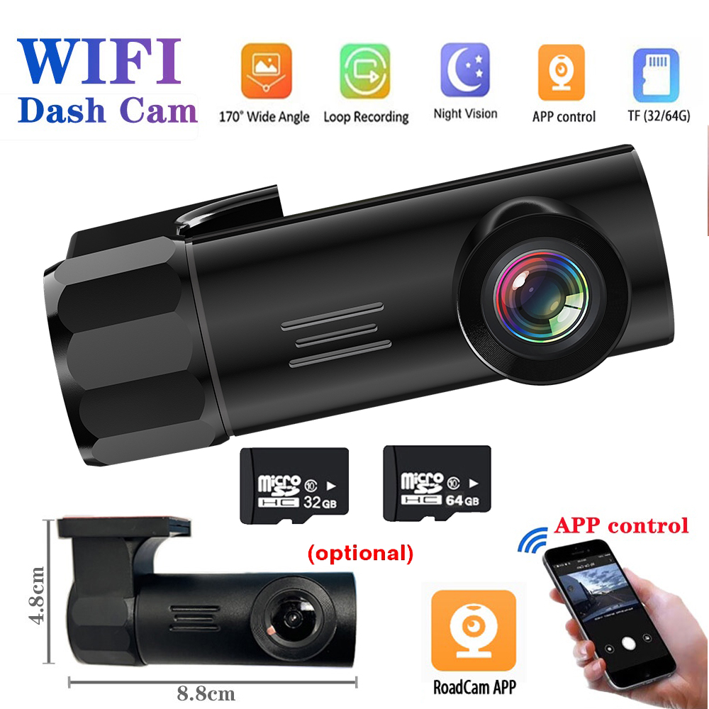 WIFI รถ DVR Dash กล้อง WIFI Car Recorder Vedio รถ DVR กล้องบันทึกภาพ DashCam