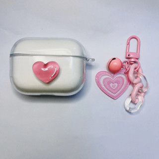 เคสนิ่ม tpu แบบใส ลายหัวใจ สําหรับ airpods pro2 1 2 pro airpods3