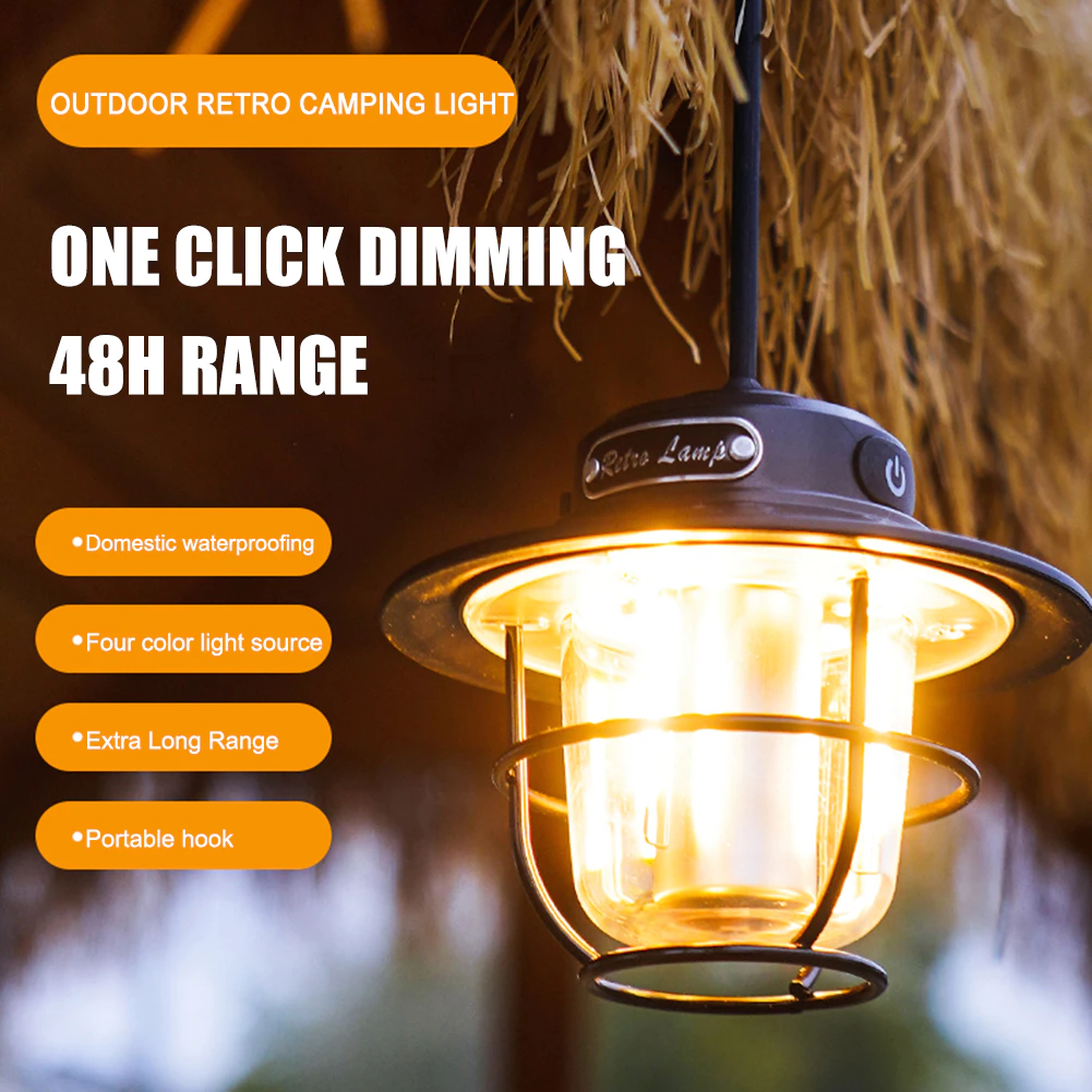 อุปกรณ์แคมป์ปิ้ง โคมไฟไฟเต็นท์  LED หรี่แสงได้ พร้อมตะขอ สําหรับตั้งแคมป์ แคมป์ปิ้งเต็นท์ Type-c ไฟแคมป์ปิ้ง ชาร์จพร้อมตะขอตั้งแคมป์โคมไฟตกแต่งสวนหรี่แสงได้น้ำหนักเบาสำหรับอุปกรณ์กลางแจ้ง thumbnail 10
