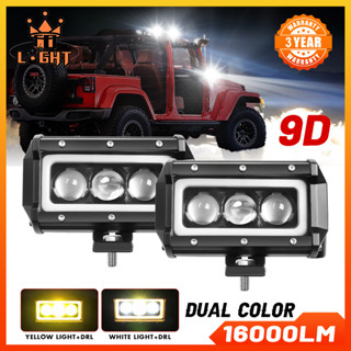 ♛Colight ไฟ LED DRL 6500K 3000K 5 นิ้ว สว่างมาก สีขาว เหลือง สําหรับรถจักรยานยนต์ 4x4 Offroad Truck SUV 12V 24V