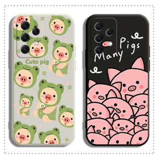 เคสโทรศัพท์มือถือ ลายการ์ตูนหมูน่ารัก สําหรับ Samsung A73 A53 A33 A23 A13 A04S A72 A52 A52S A42 M42 A32 A22 A12 M12 M22 M32