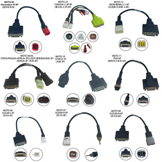 สายเคเบิ้ลตรวจสอบเลนส์ สําหรับรถจักรยานยนต์ JDiag M100 PRO Efi M200 M300 Yamaha KAWASAKI EURO 5 nmax
