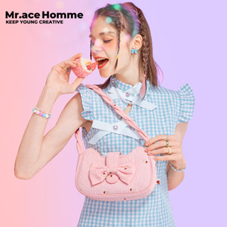 Mr.ace Homme Handbag กระเป๋าถือ กระเป๋าสะพายไหล่ ขนาดเล็ก พรีเมี่ยม ลายหัวใจ สําหรับผู้หญิง Bag