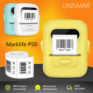 Marklife P50 เครื่องพิมพ์ฉลากความร้อน HD บลูทูธไร้สาย แบบพกพา ขนาดเล็ก สําหรับ IOS Android