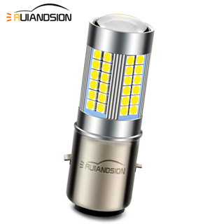 Ruiandsion หลอดไฟหน้า LED 6V 10-30V 1000Lm BA20D H6 สีขาว สําหรับรถจักรยานยนต์ ATV สกูตเตอร์ 1 ชิ้น