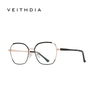 Veithdia แว่นตากันแดด กรอบโลหะ ป้องกันรังสียูวี สีฟ้า แฟชั่นสําหรับผู้หญิง JS8636