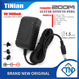 อะแดปเตอร์พาวเวอร์ซัพพลายกีตาร์ 9V 1A 500mA 300mA AC DC AD-16 สําหรับ Zoom RFX-300 RT-123 RT-223 RT-234 RT-323 SB-246 ST-224 TM-01 UF-01