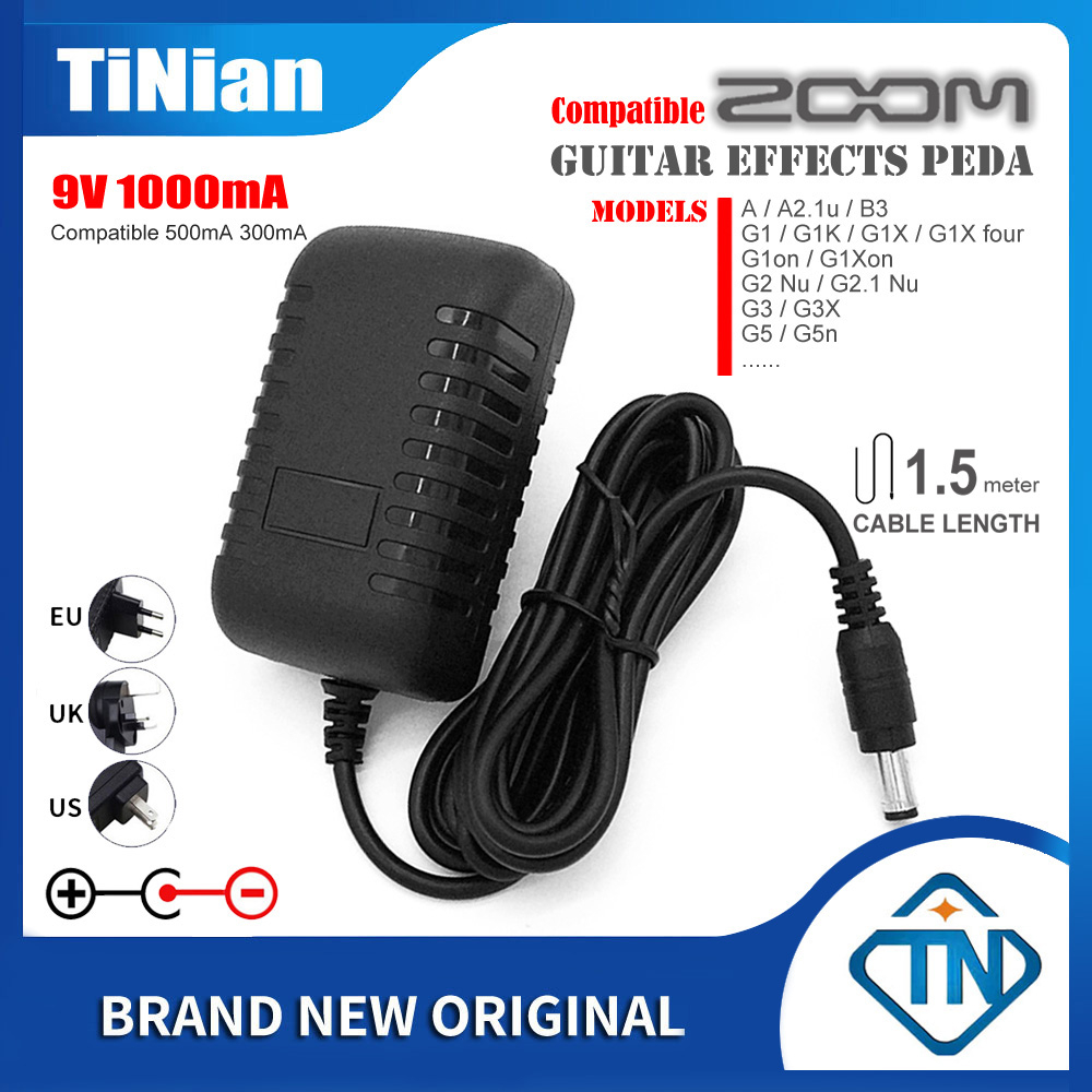 อะแดปเตอร์ AC/DC 9V 1A 500mA 300mA AD-16 สำหรับ ZOOM A3 B1 B1X FOUR B1on B1Xon B2 B2.1u G1 G1N G1u G