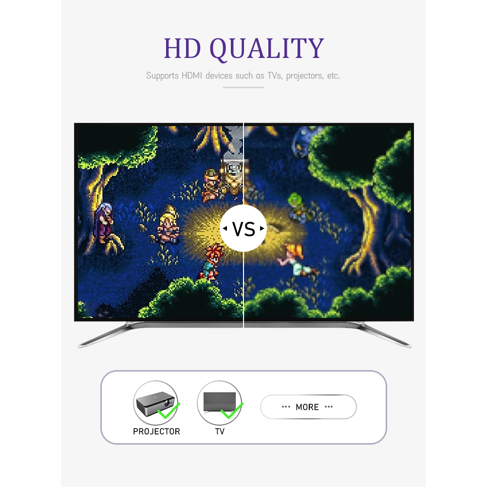16 บิต 8 บิตไร้สาย Retro 4K ทีวีเกม HDMI วิดีโอเกมคอนโซลซูเปอร์ Nintendo SNES 4400 + เกมติดคอนโซล