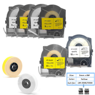 สติกเกอร์เทปฉลาก 3 ชิ้น สําหรับเครื่องพิมพ์ MAX Electronic letatwin PT-509Y PT-509W PT-512Y PT-512W PT-505Y PT-505W LM-550E LM-550A