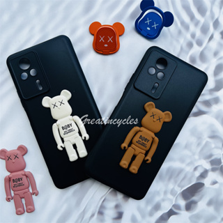 Xiaomi Redmi K60E 6.67 นิ้ว เคสโทรศัพท์ ซิลิโคนนิ่ม เคสป้องกัน พร้อมการ์ตูนหมี พับ มัลติฟังก์ชั่น วันพีช ปรับได้ ที่ยึดโทรศัพท์