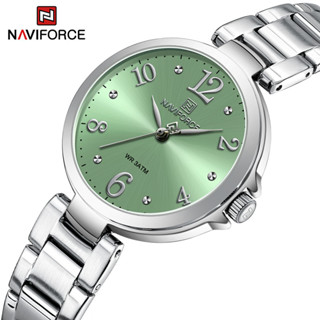 Naviforce 5031 ใหม่ นาฬิกาข้อมือควอตซ์แฟชั่น สายแสตนเลส กันน้ํา หรูหรา สําหรับสตรี